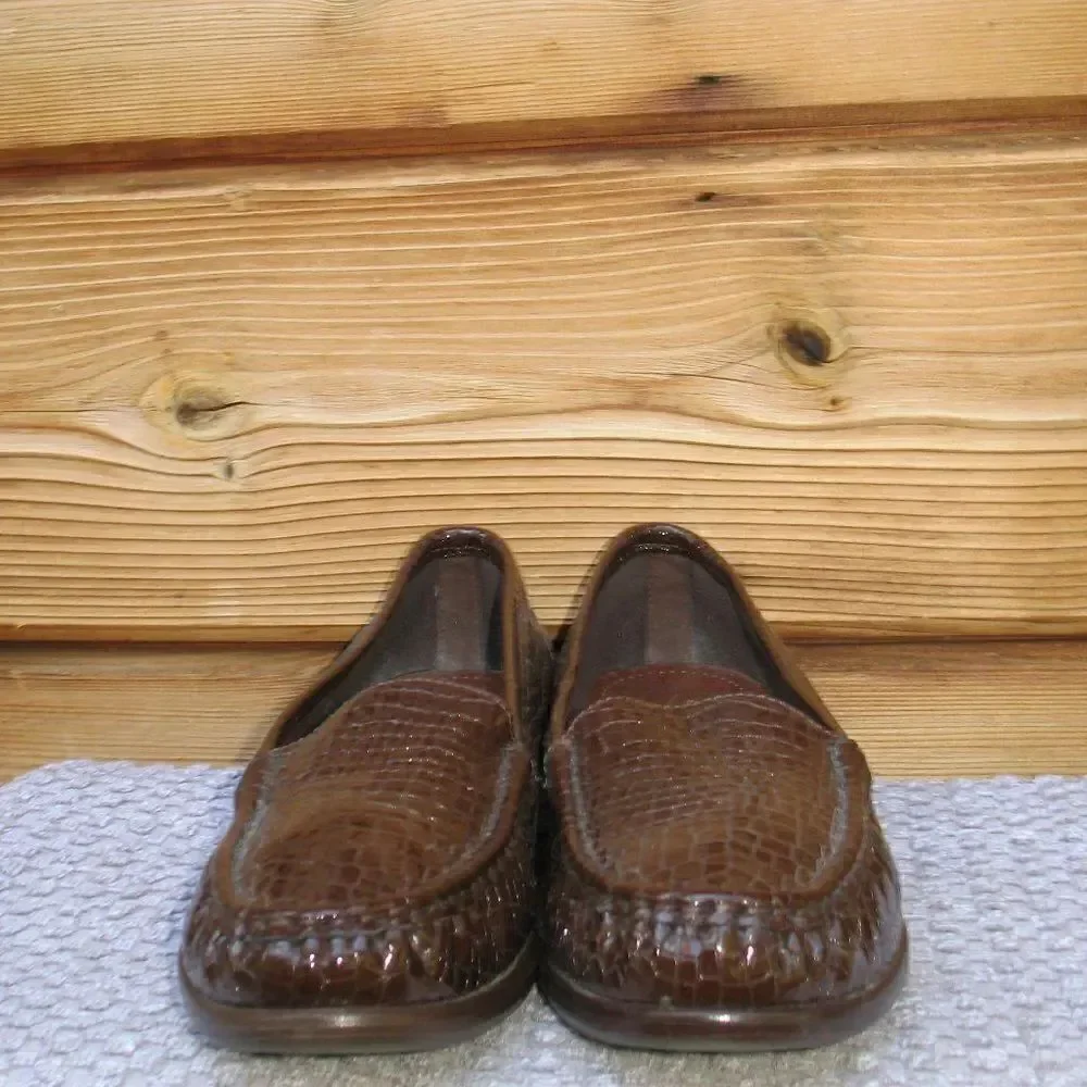 SAS Simplify Croc Embossed Comfort Loafers NARROW